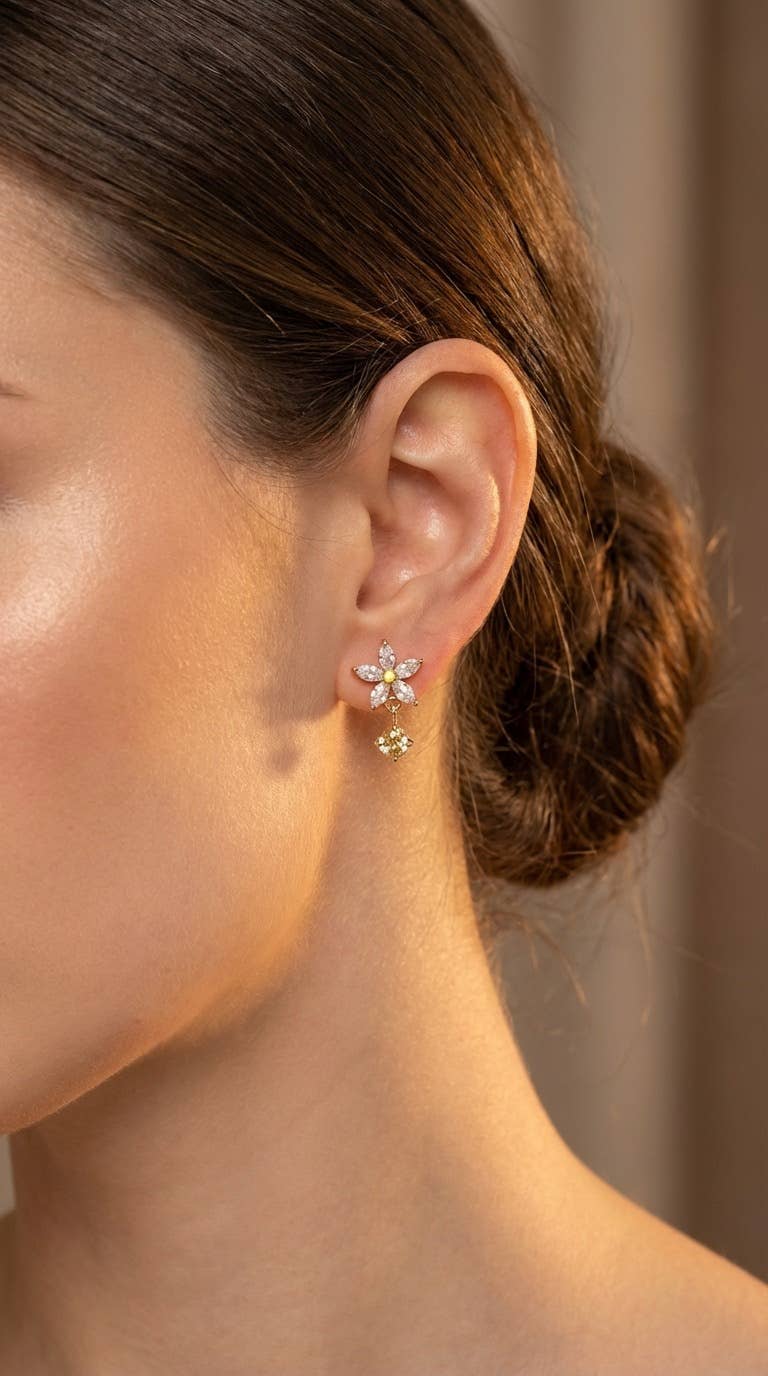 Stainless steel earrings 124AQ552