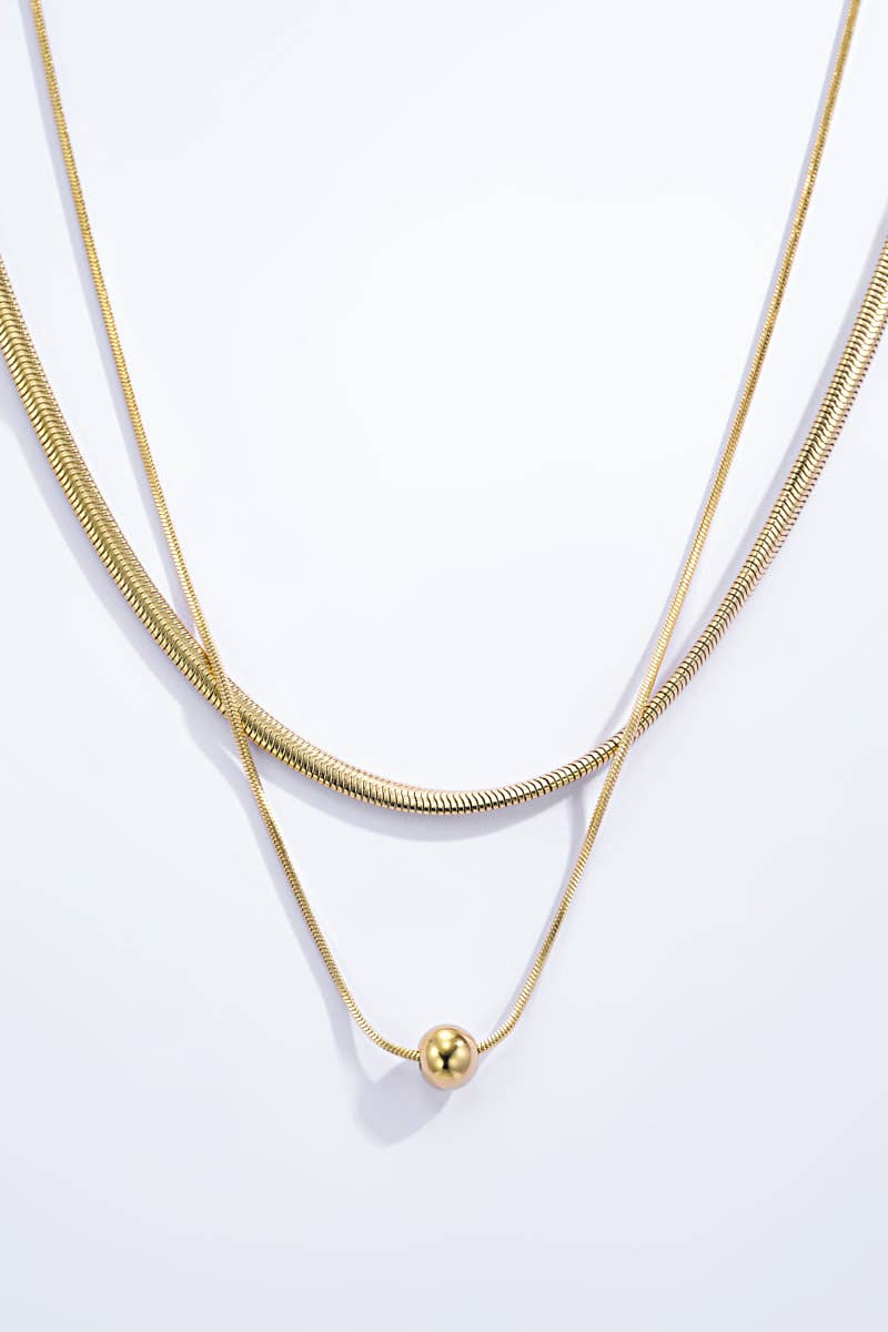 224AQ46 stainless steel double end necklaces