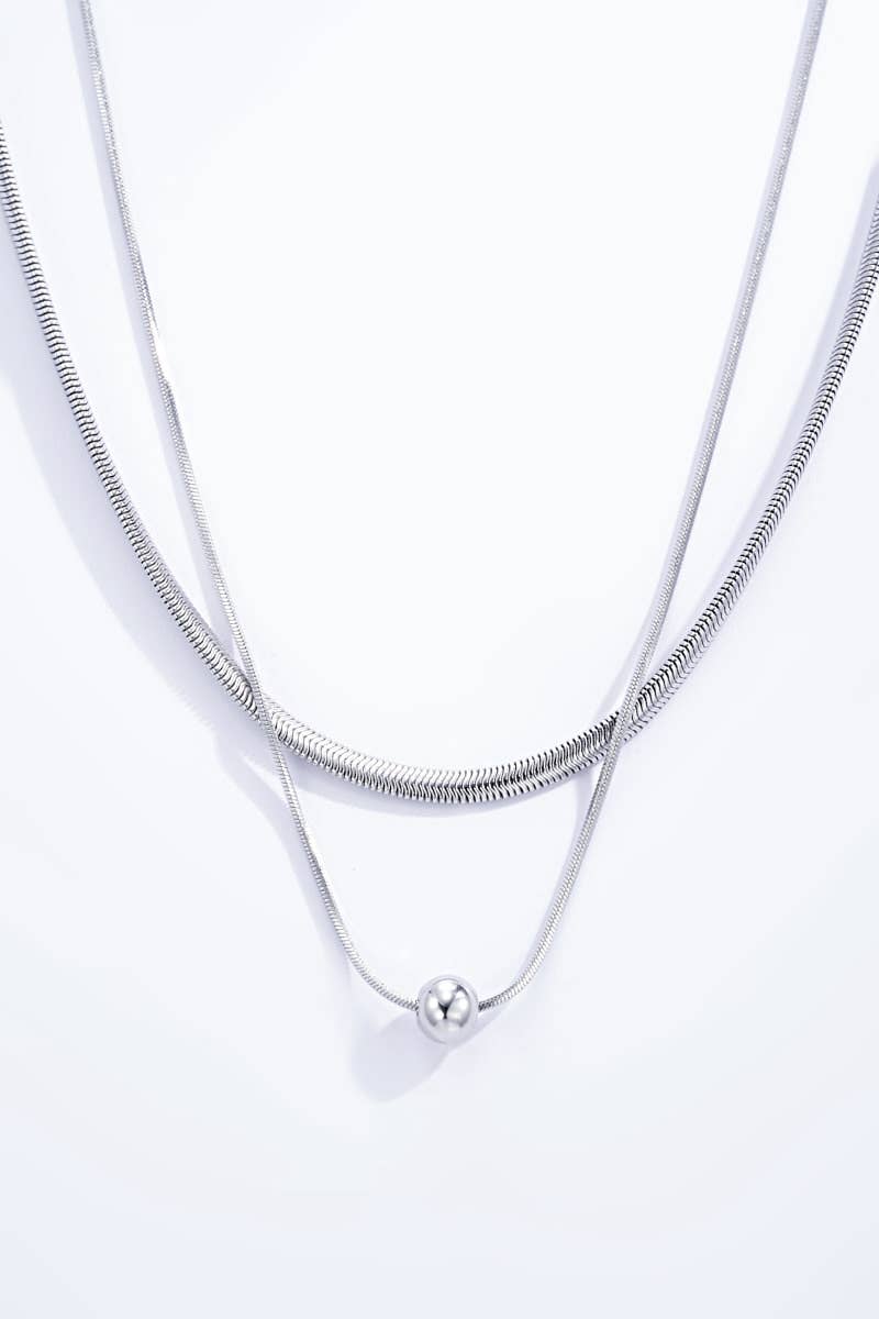 224AQ46 stainless steel double end necklaces